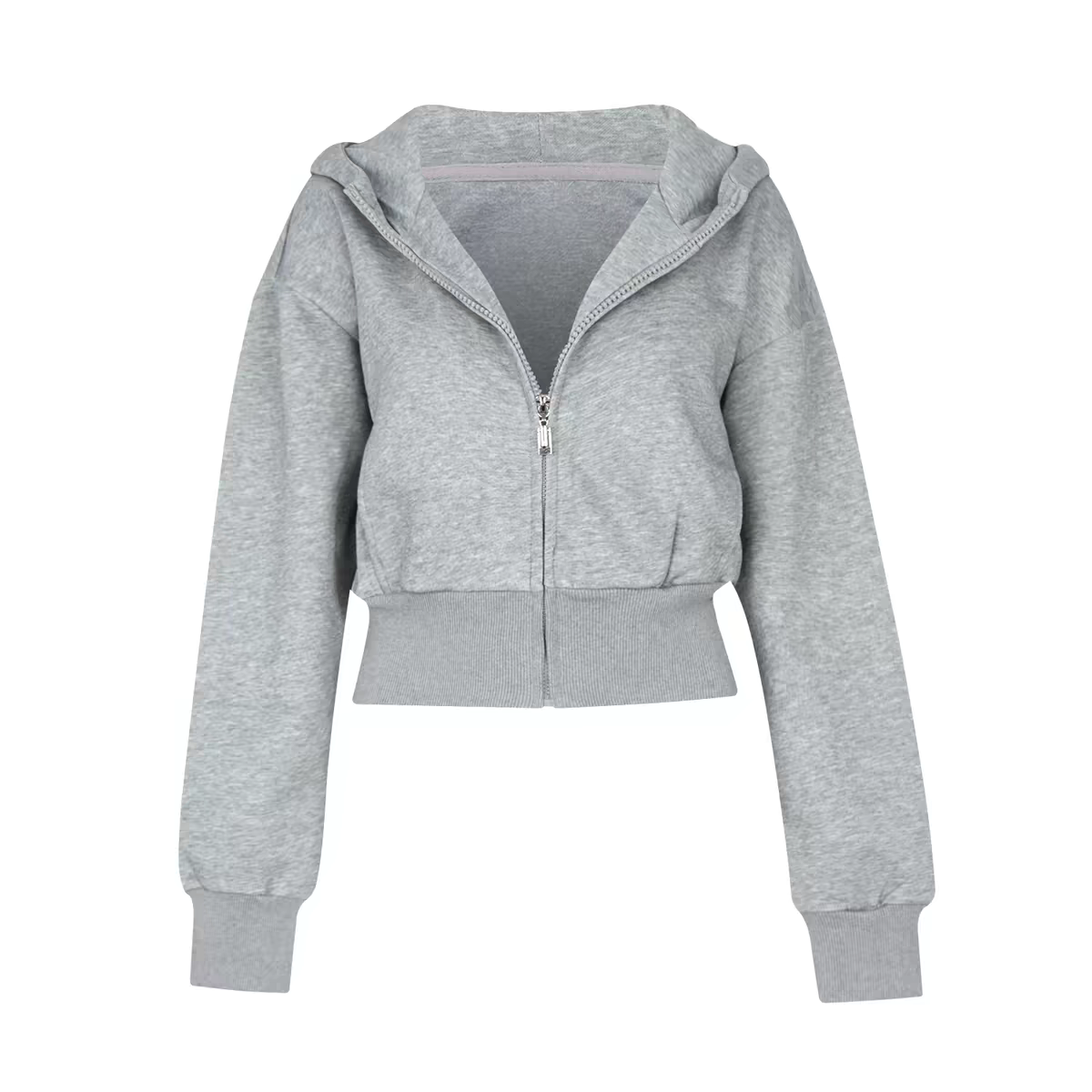 High Waist Long Sleeve Casual Hoodie Jacket